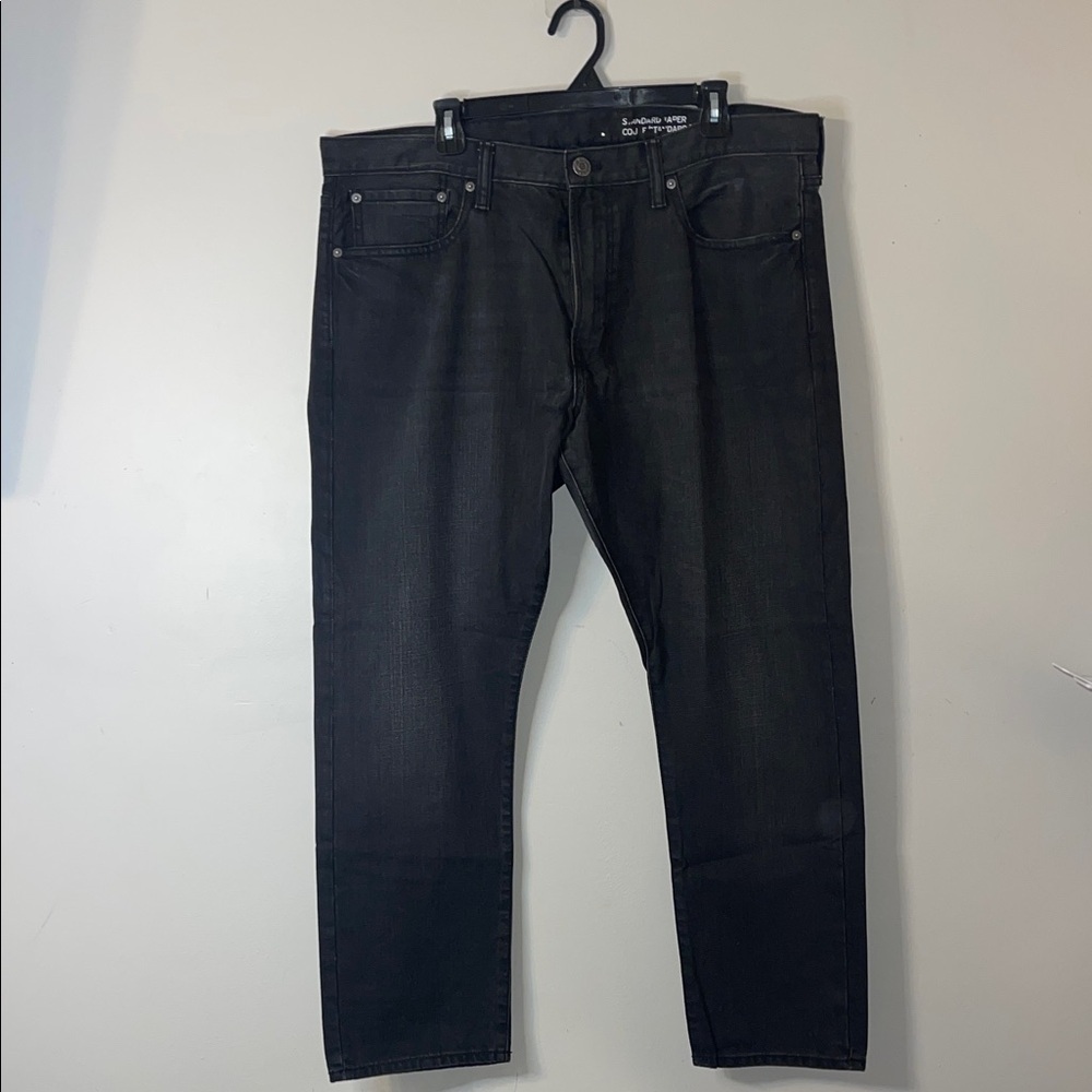 Men's Standard Taper Black Jeans Size 40x32 EUC #121